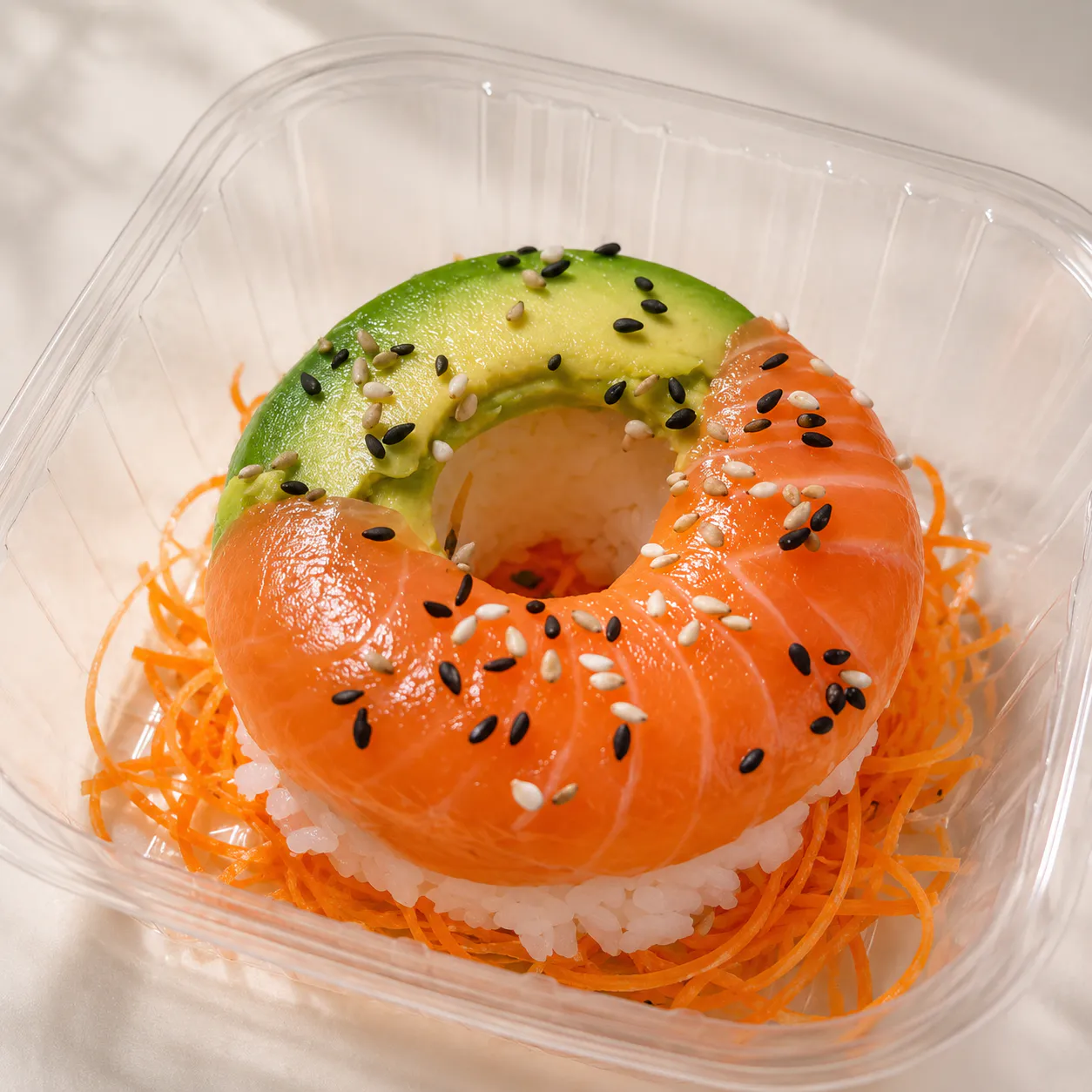Salmon Avocado Donut at Tokyo Express, Japanese Restaurant in Elmwood Park